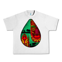 Lunar Rock african masks teardrop  3 Urban Heavy Tee - BundleAndBundleShop