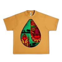 Peanut Butter african masks teardrop  3 Urban Heavy Tee - BundleAndBundleShop