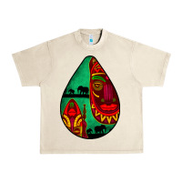Sandshell african masks teardrop  3 Urban Heavy Tee - BundleAndBundleShop