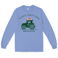 Colony Blue diddly squat farm green, tractor tee for farmer t shirt Long Sleeve Tee - linhVisuals