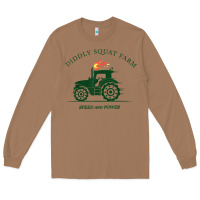 Toasted Coconut diddly squat farm green, tractor tee for farmer t shirt Long Sleeve Tee - linhVisuals
