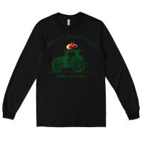 Black diddly squat farm green, tractor tee for farmer t shirt Long Sleeve Tee - linhVisuals