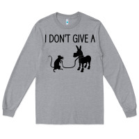 Heather Grey i don't give a rats ass, funny, jokes, sarcastic sayings t shirt Long Sleeve Tee - linhVisuals