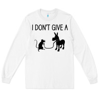 White i don't give a rats ass, funny, jokes, sarcastic sayings t shirt Long Sleeve Tee - linhVisuals