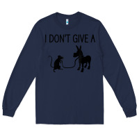 Navy i don't give a rats ass, funny, jokes, sarcastic sayings t shirt Long Sleeve Tee - linhVisuals
