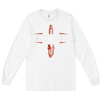 White hot rod garage custom retro classic car spark plug t shirt Long Sleeve Tee - linhVisuals