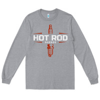 Heather Grey hot rod garage custom retro classic car spark plug t shirt Long Sleeve Tee - linhVisuals