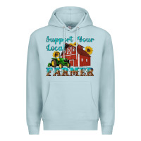 Blue Mist western support your local farmer Premium Hoodie - Artiststas