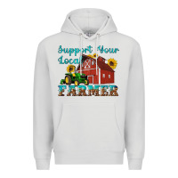 Dove Grey western support your local farmer Premium Hoodie - Artiststas