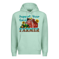 Seafoam western support your local farmer Premium Hoodie - Artiststas