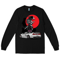 Black jdm nsx car tuning japan samurai drift import pullover hoodie Long Sleeve Tee - linhVisuals