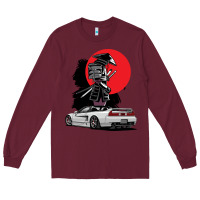 Burgundy jdm nsx car tuning japan samurai drift import pullover hoodie Long Sleeve Tee - linhVisuals