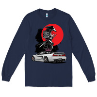 Navy jdm nsx car tuning japan samurai drift import pullover hoodie Long Sleeve Tee - linhVisuals