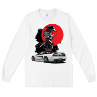 White jdm nsx car tuning japan samurai drift import pullover hoodie Long Sleeve Tee - linhVisuals