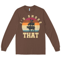 Chestnut id smoke that funny smoked pork meat lover bbq gift barbecue t shirt Long Sleeve Tee - linhVisuals