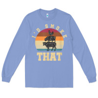 Colony Blue id smoke that funny smoked pork meat lover bbq gift barbecue t shirt Long Sleeve Tee - linhVisuals