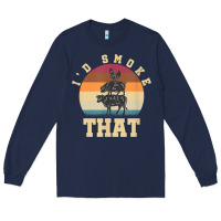 Navy id smoke that funny smoked pork meat lover bbq gift barbecue t shirt Long Sleeve Tee - linhVisuals