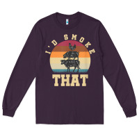 Plum id smoke that funny smoked pork meat lover bbq gift barbecue t shirt Long Sleeve Tee - linhVisuals