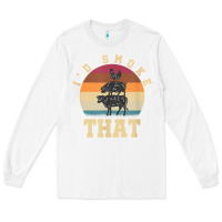 White id smoke that funny smoked pork meat lover bbq gift barbecue t shirt Long Sleeve Tee - linhVisuals