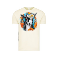 Vintage Arctic Daisy Goat With Background Vintage Tee - RanaPortraitStore