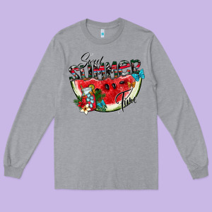 Sweet Summer Time Long Sleeve Tee Designed By Cowhidedigitalart