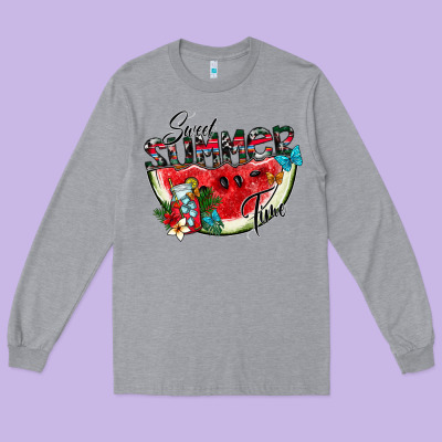 Sweet Summer Time Long Sleeve Tee Designed By Cowhidedigitalart
