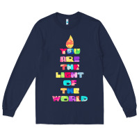 Navy light of the world godspell inspired musical theater t shirt Long Sleeve Tee - linhVisuals