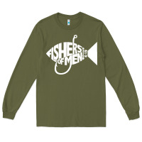 Army Green matching church christian group bible verse fishers of men pullover ho Long Sleeve Tee - linhVisuals