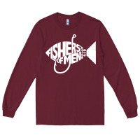 Burgundy matching church christian group bible verse fishers of men pullover ho Long Sleeve Tee - linhVisuals