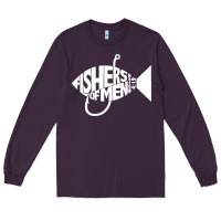 Plum matching church christian group bible verse fishers of men pullover ho Long Sleeve Tee - linhVisuals