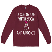 Burgundy korean drama kdrama tae suga kookie t shirt Long Sleeve Tee - linhVisuals