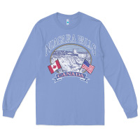 Colony Blue americana niagara falls scene canada america flags sweatshirt Long Sleeve Tee - linhVisuals