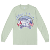 Matcha americana niagara falls scene canada america flags sweatshirt Long Sleeve Tee - linhVisuals