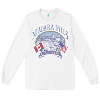 White americana niagara falls scene canada america flags sweatshirt Long Sleeve Tee - linhVisuals
