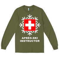 Army Green après ski instructor sweatshirt Long Sleeve Tee - linhVisuals