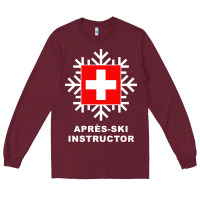 Burgundy après ski instructor sweatshirt Long Sleeve Tee - linhVisuals