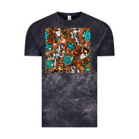 Cloud Black western gemstone aztec seamless pattern Vintage Tee - BundleAndBundleShop