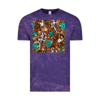 Cloud Purple western gemstone aztec seamless pattern Vintage Tee - BundleAndBundleShop