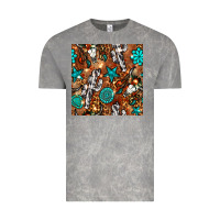 Cloud Rock western gemstone aztec seamless pattern Vintage Tee - BundleAndBundleShop