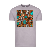 Vintage Zinc western gemstone aztec seamless pattern Vintage Tee - BundleAndBundleShop
