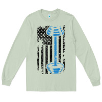 Matcha american flag gym and fitness  weight lifting gift t shirt Long Sleeve Tee - linhVisuals
