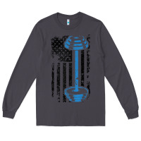 Smoke american flag gym and fitness  weight lifting gift t shirt Long Sleeve Tee - linhVisuals