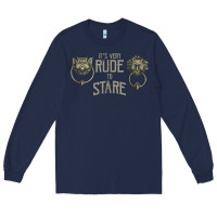 Navy it's very rude to stare labyrinth door knocker tank top Long Sleeve Tee - linhVisuals