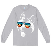 Moon Dust american akita shirts with glasses sunglasses retro style t shirt Long Sleeve Tee - linhVisuals