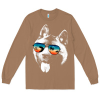 Toasted Coconut american akita shirts with glasses sunglasses retro style t shirt Long Sleeve Tee - linhVisuals