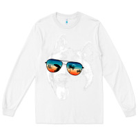 White american akita shirts with glasses sunglasses retro style t shirt Long Sleeve Tee - linhVisuals