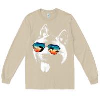 Mushroom american akita shirts with glasses sunglasses retro style t shirt Long Sleeve Tee - linhVisuals