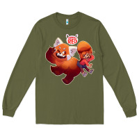 Army Green turning red Merch Long Sleeve Tee - linhVisuals
