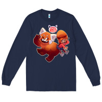 Navy turning red Merch Long Sleeve Tee - linhVisuals