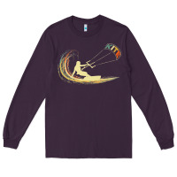 Plum kite kiteboarding kiting kitesurfing kitesurf gift premium t shirt Long Sleeve Tee - linhVisuals